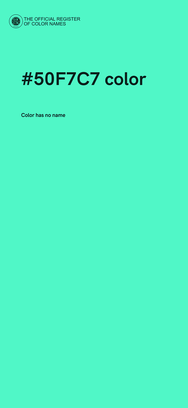 #50F7C7 color image