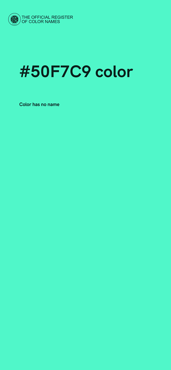 #50F7C9 color image