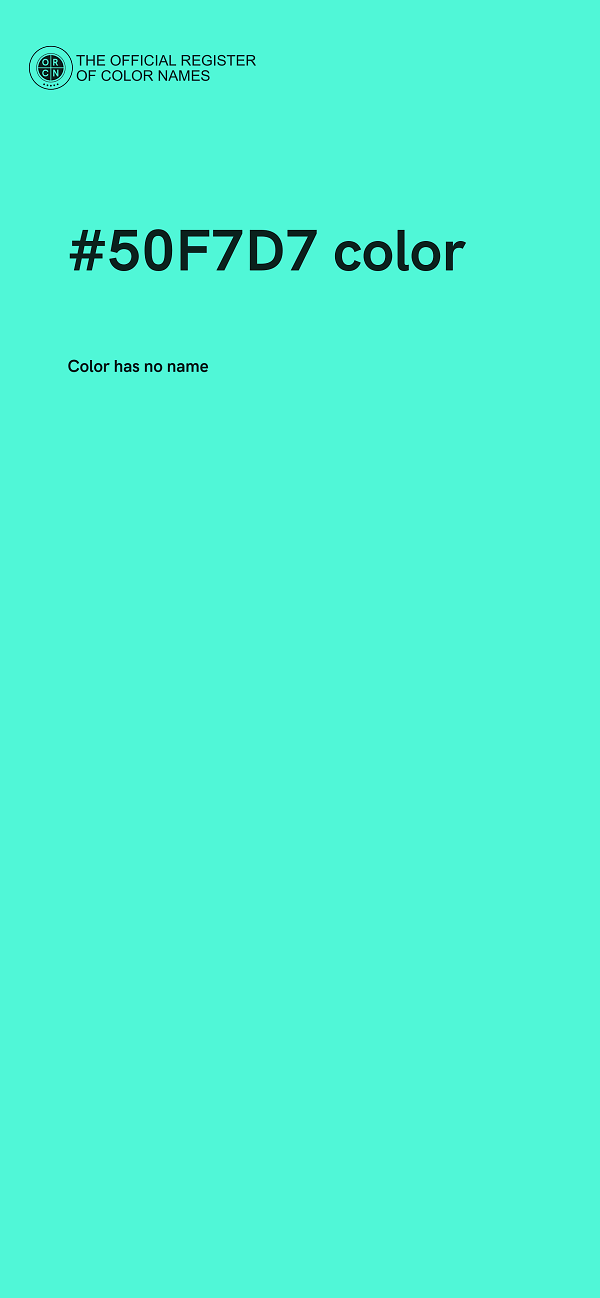 #50F7D7 color image