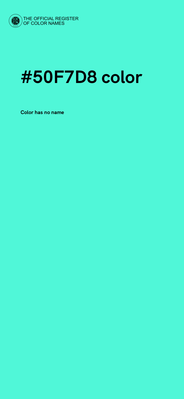 #50F7D8 color image