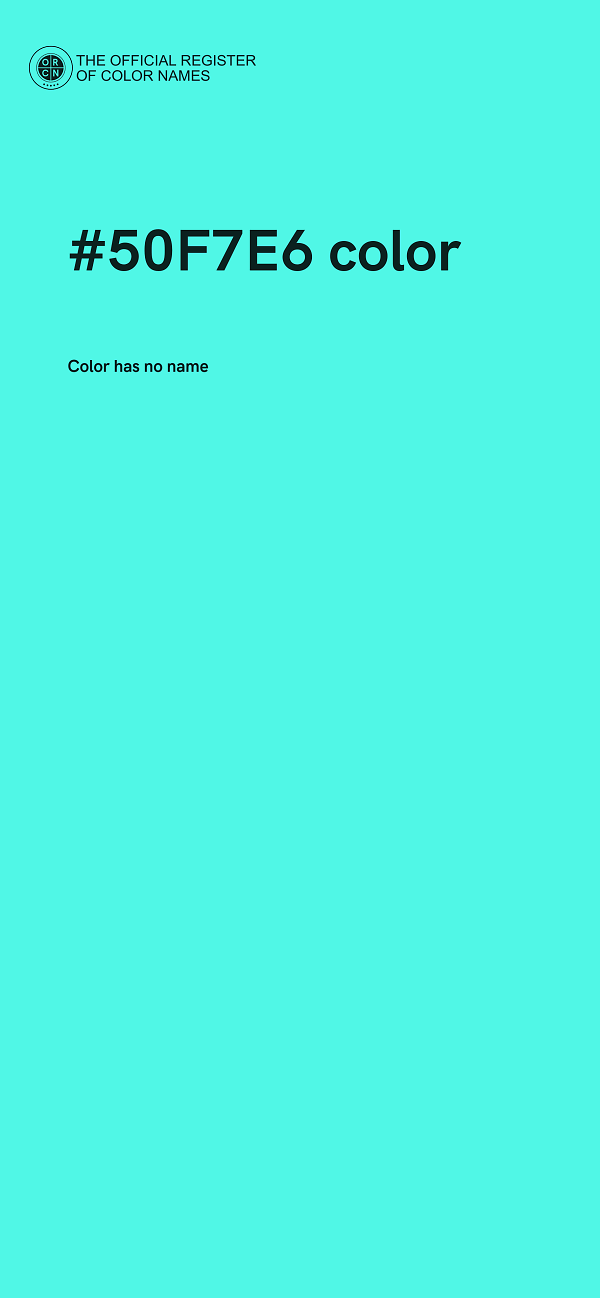 #50F7E6 color image