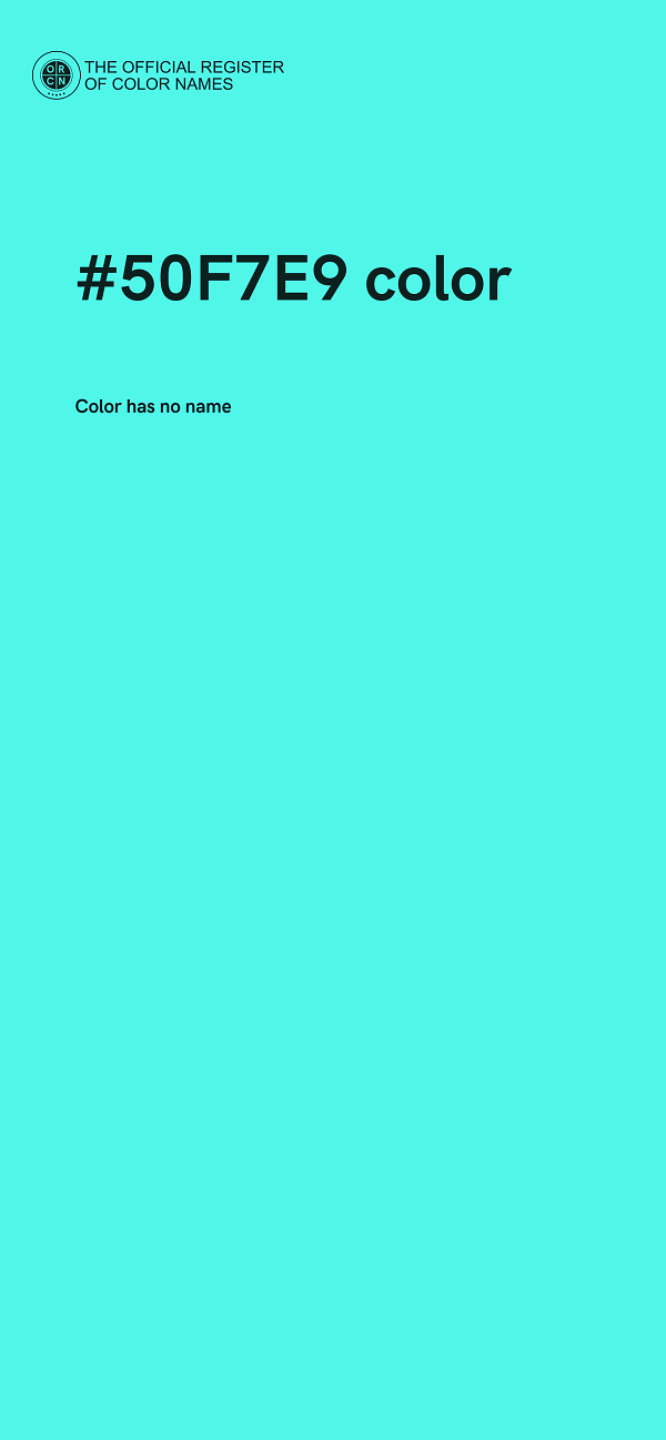 #50F7E9 color image