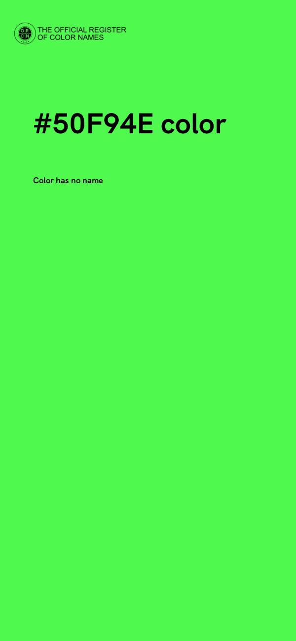 #50F94E color image