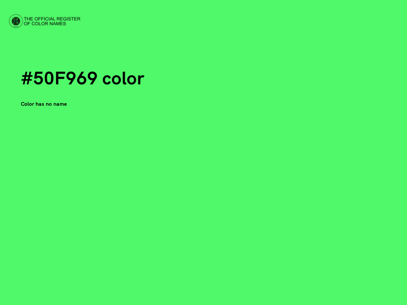 #50F969 color image