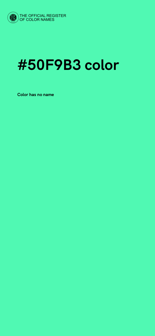 #50F9B3 color image