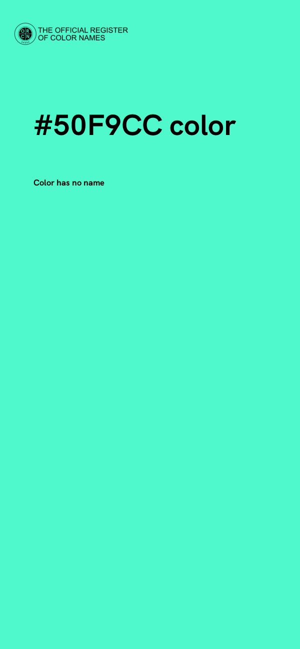 #50F9CC color image