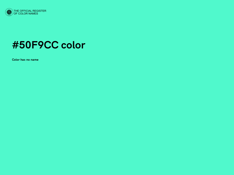 #50F9CC color image