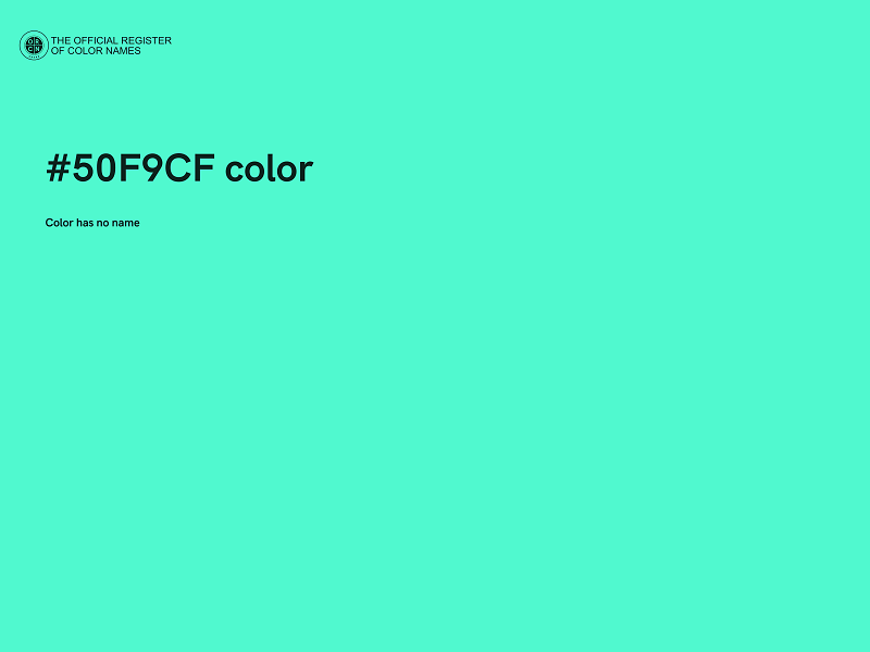#50F9CF color image
