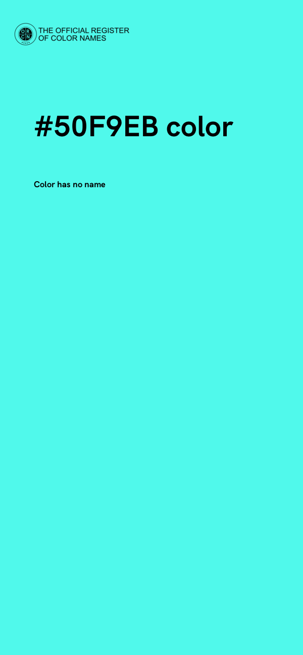 #50F9EB color image