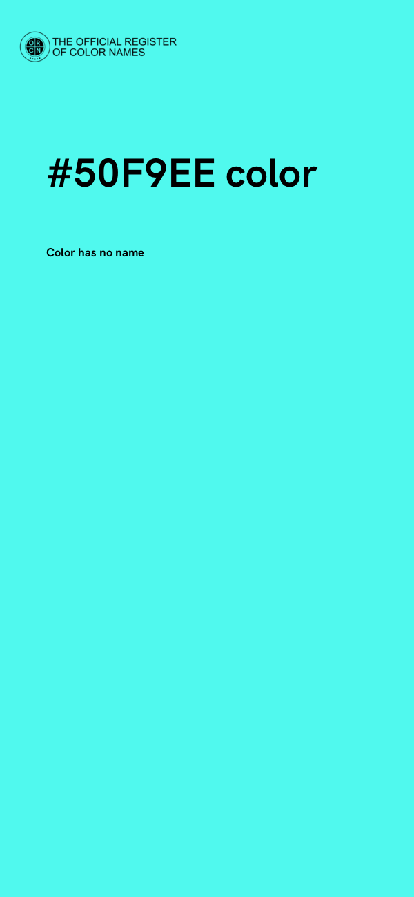 #50F9EE color image