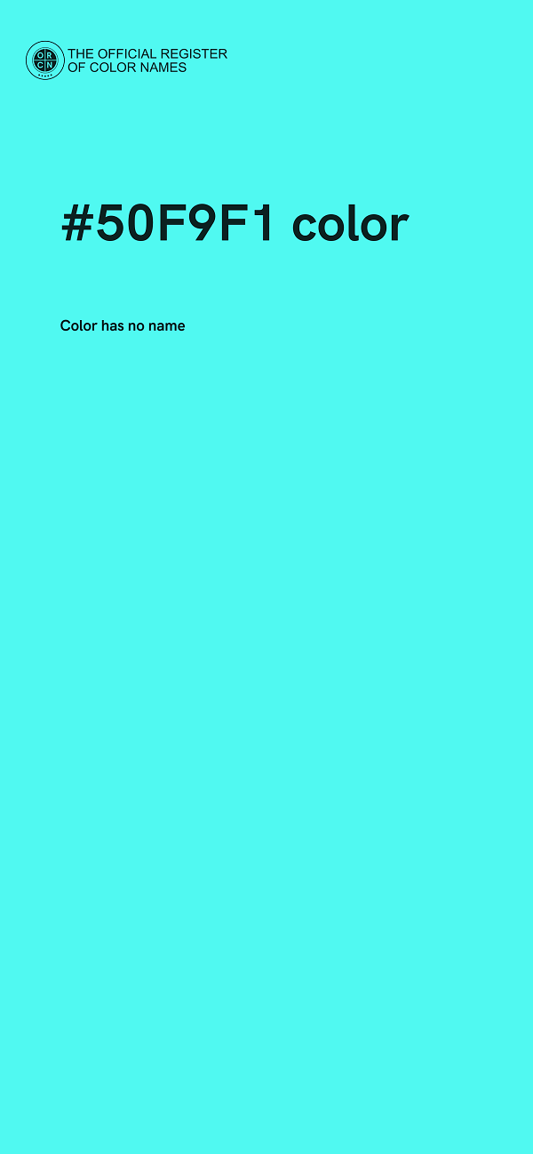 #50F9F1 color image