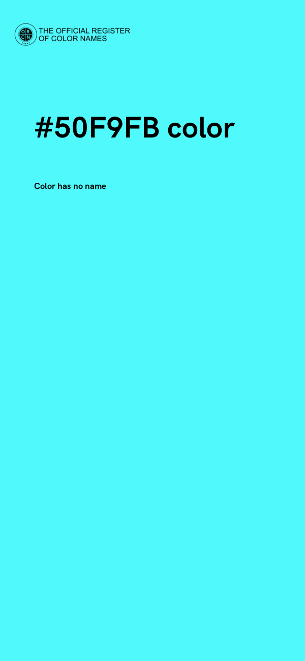 #50F9FB color image