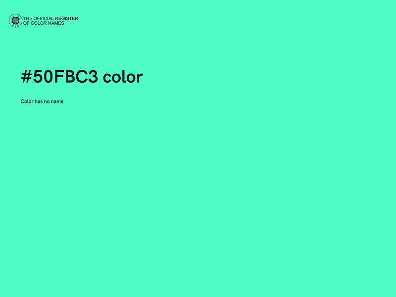 #50FBC3 color image
