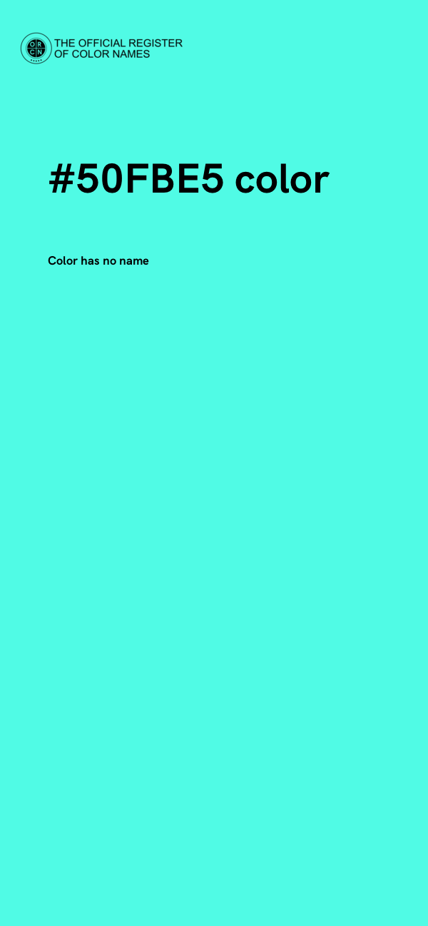#50FBE5 color image