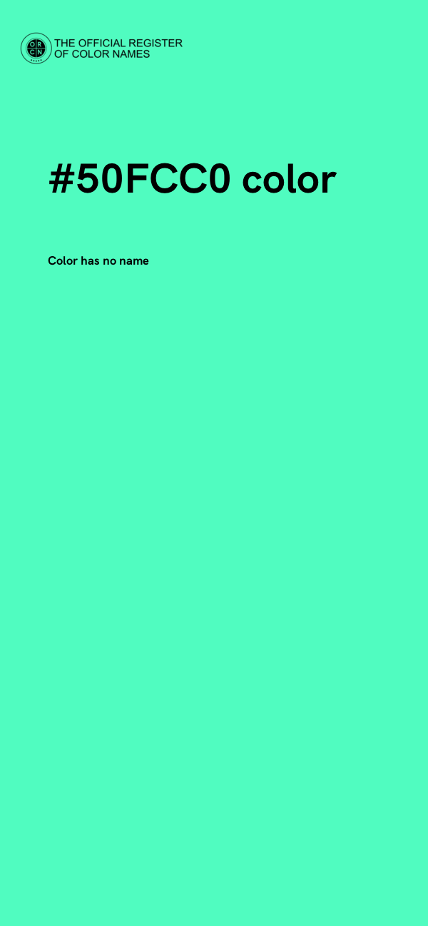 #50FCC0 color image