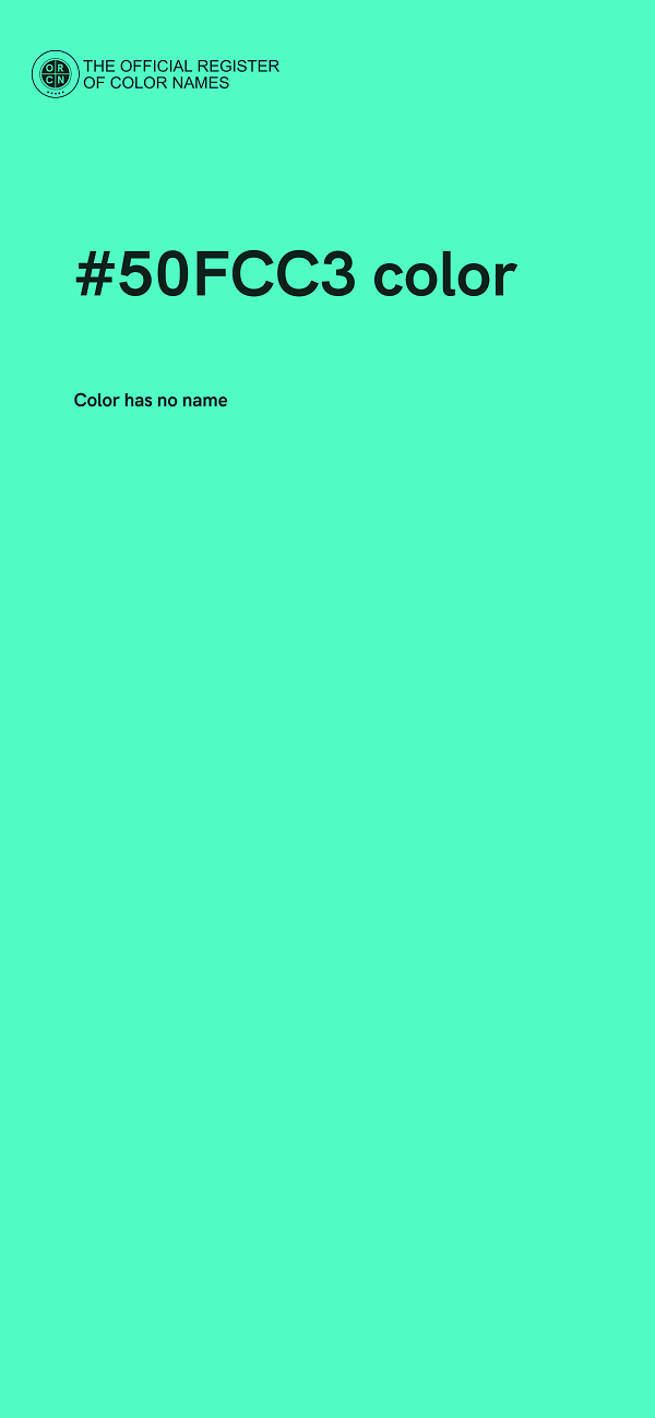 #50FCC3 color image