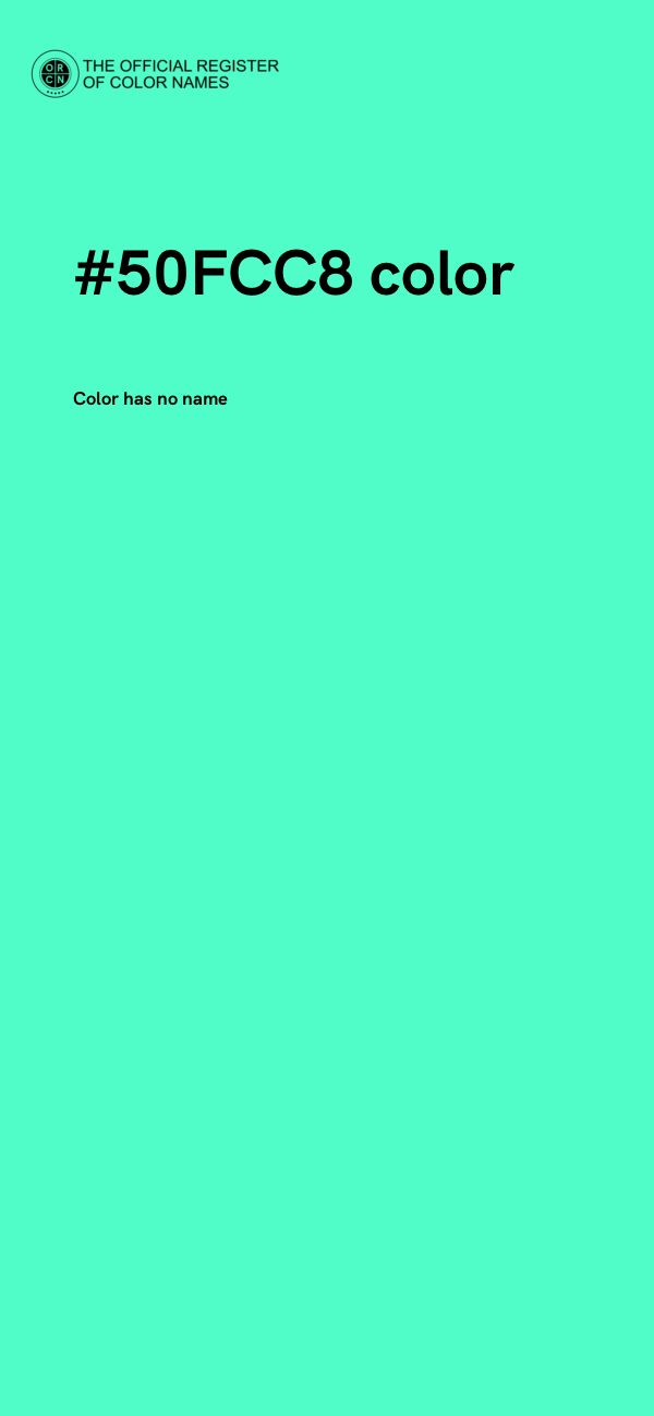 #50FCC8 color image