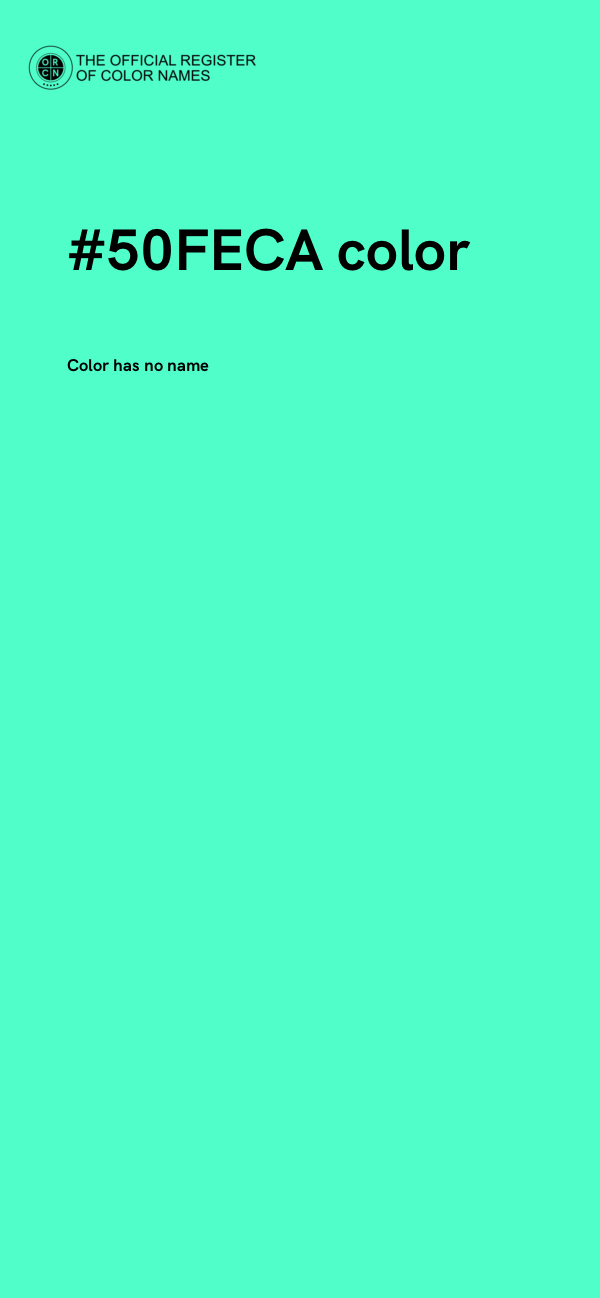 #50FECA color image
