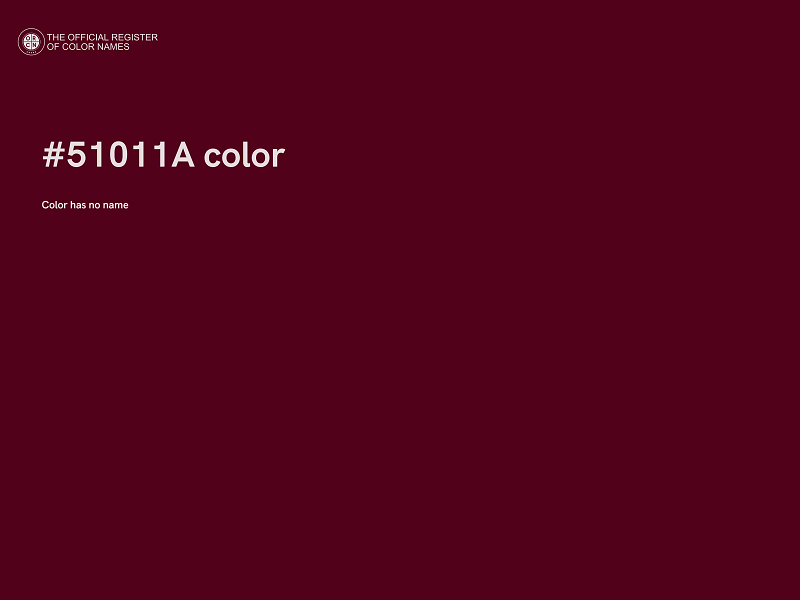 #51011A color image