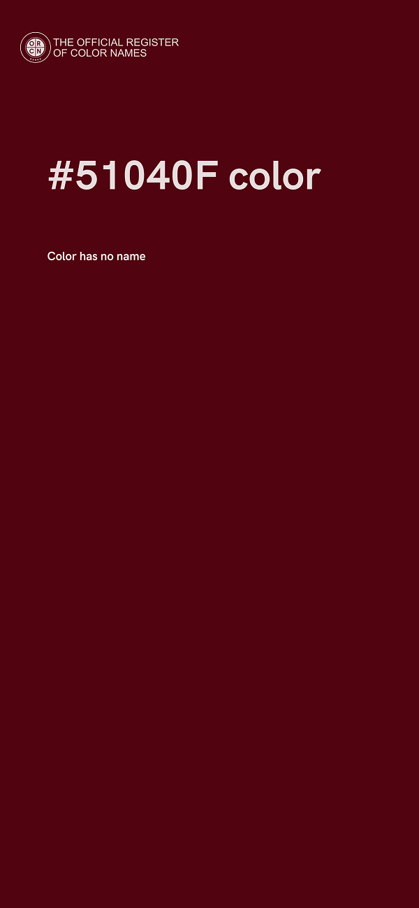 #51040F color image
