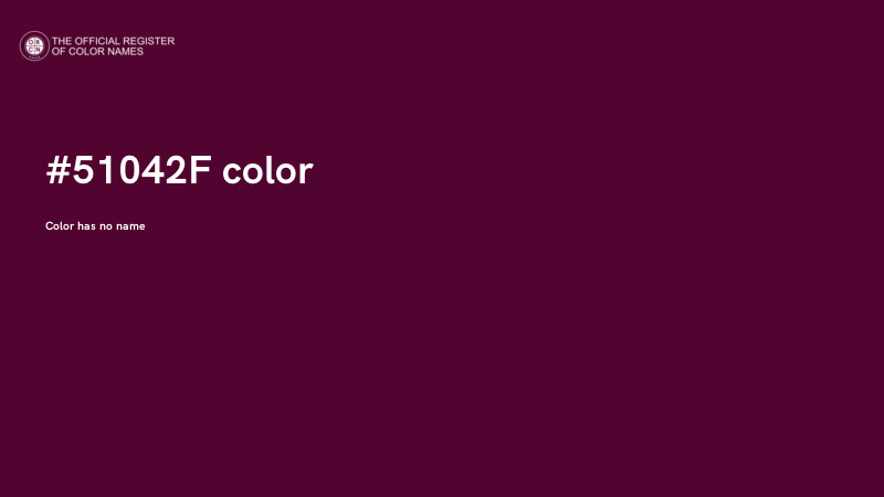 #51042F color image