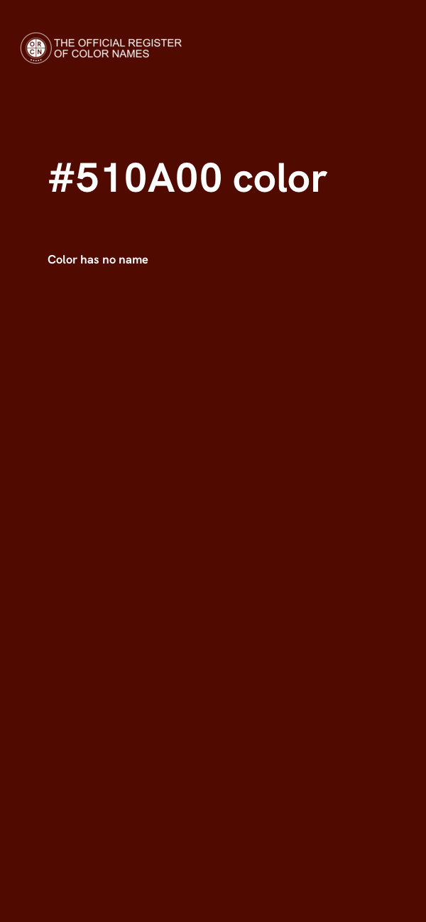 #510A00 color image