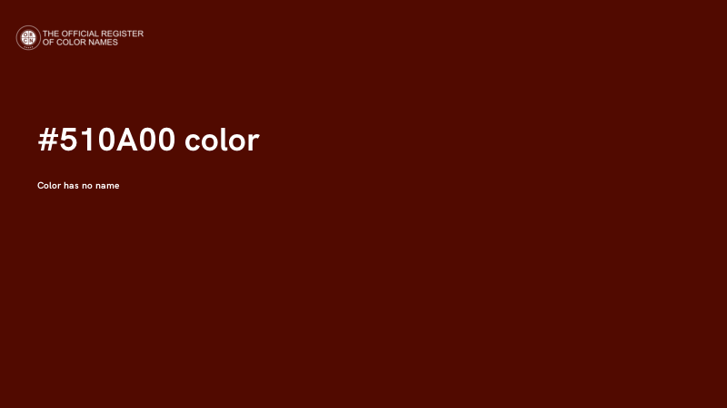 #510A00 color image