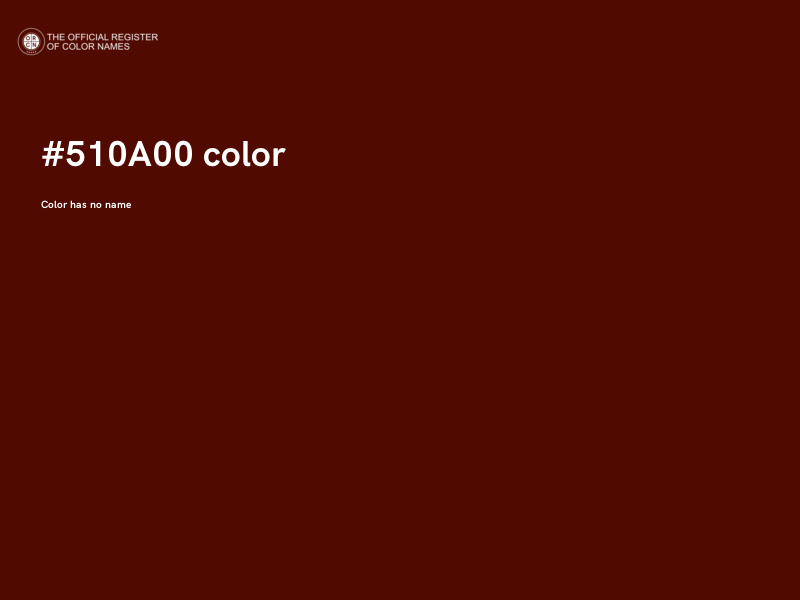 #510A00 color image