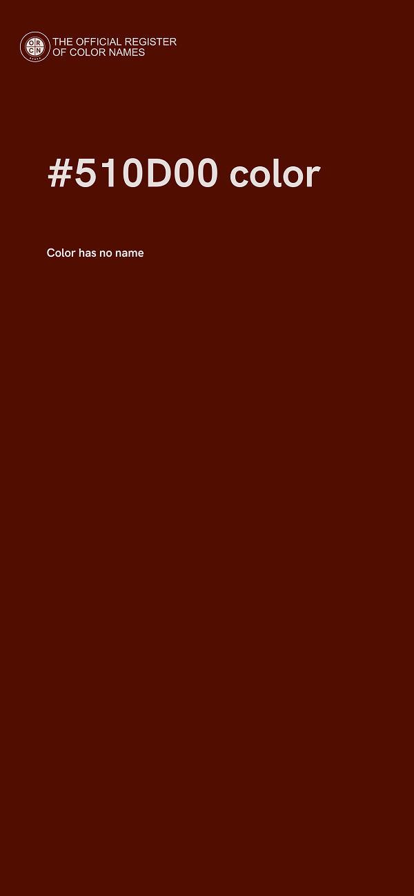 #510D00 color image