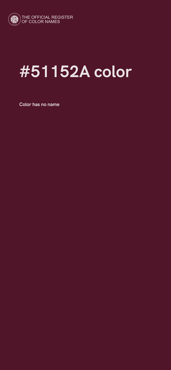 #51152A color image