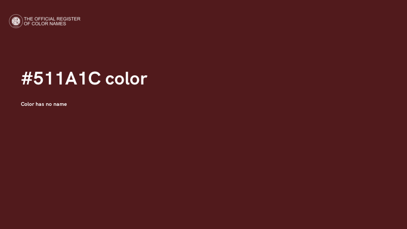 #511A1C color image