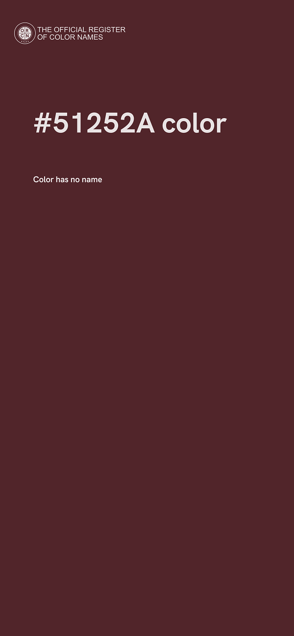 #51252A color image