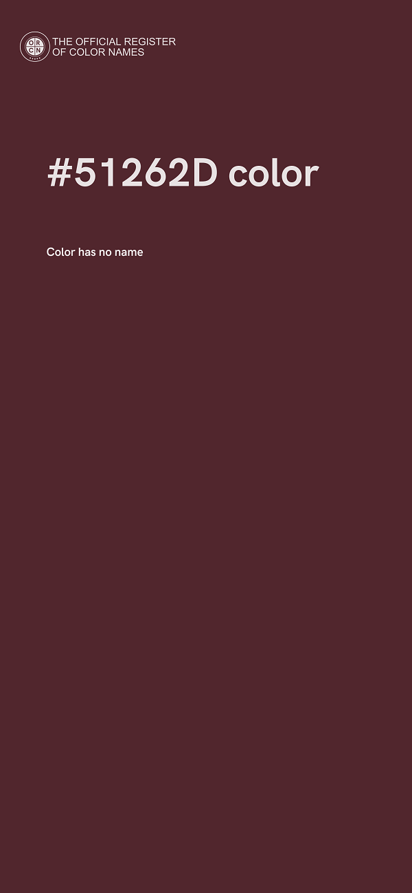 #51262D color image