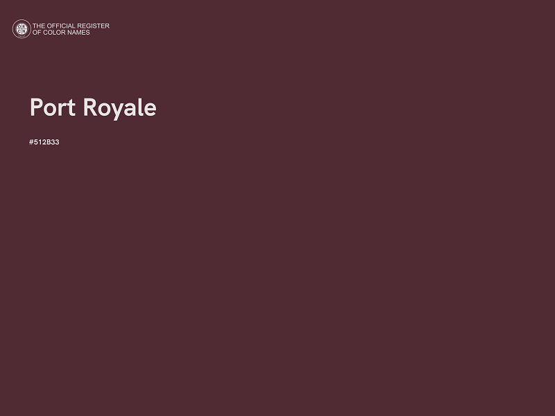 #512B33 - Port Royale color image