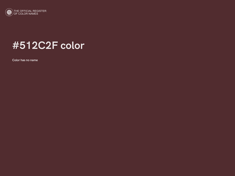 #512C2F color image