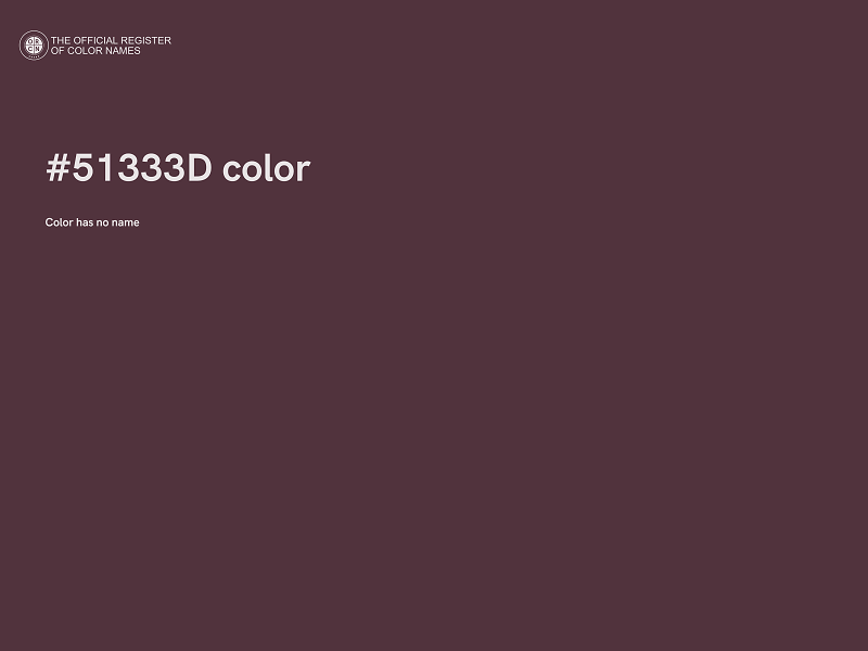 #51333D color image