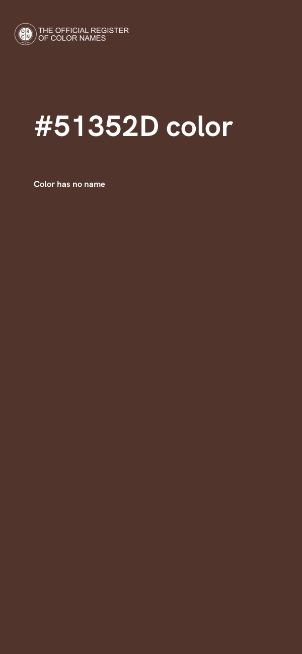#51352D color image