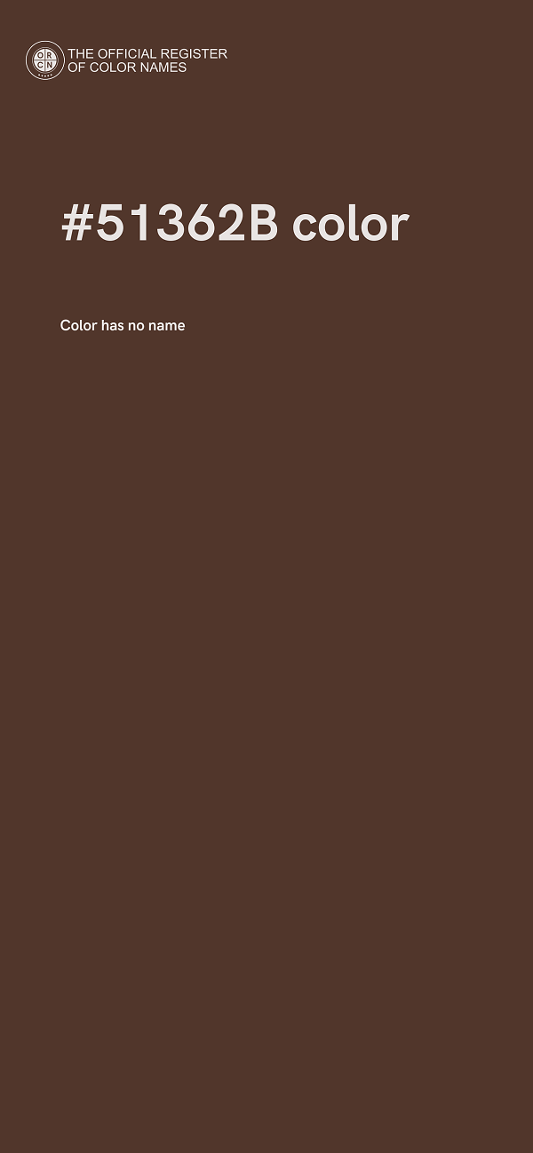 #51362B color image