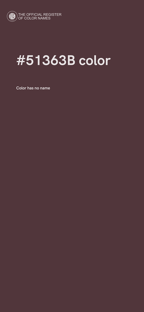 #51363B color image
