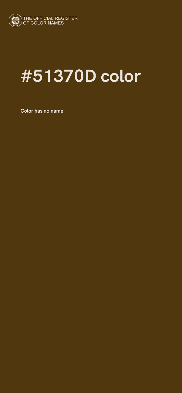 #51370D color image