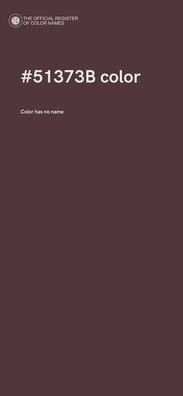 #51373B color image