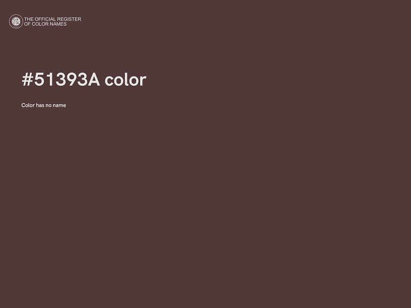 #51393A color image