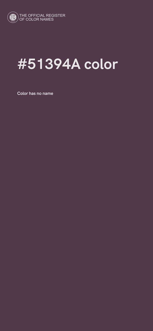 #51394A color image