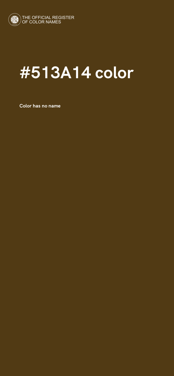 #513A14 color image