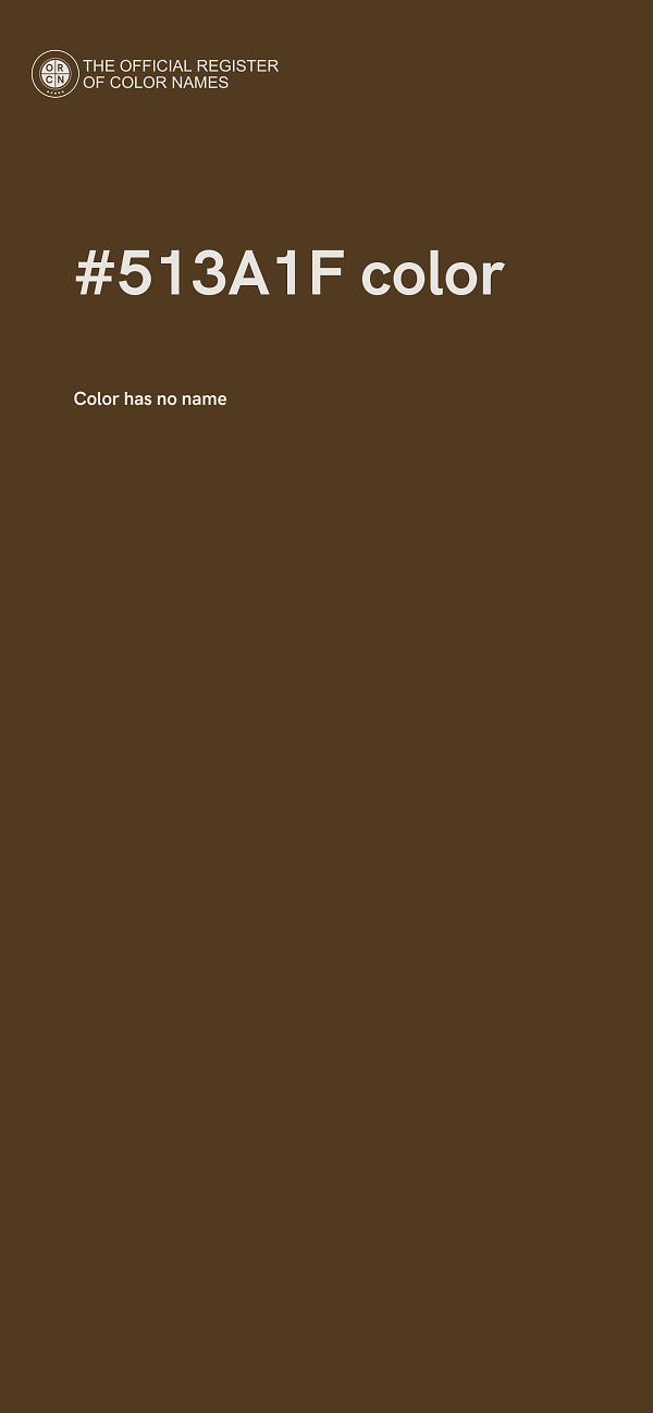 #513A1F color image