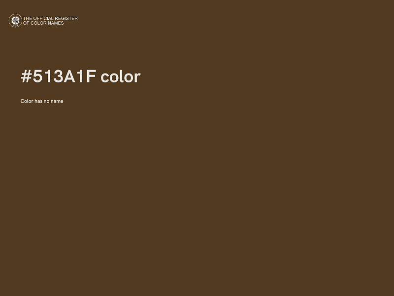 #513A1F color image