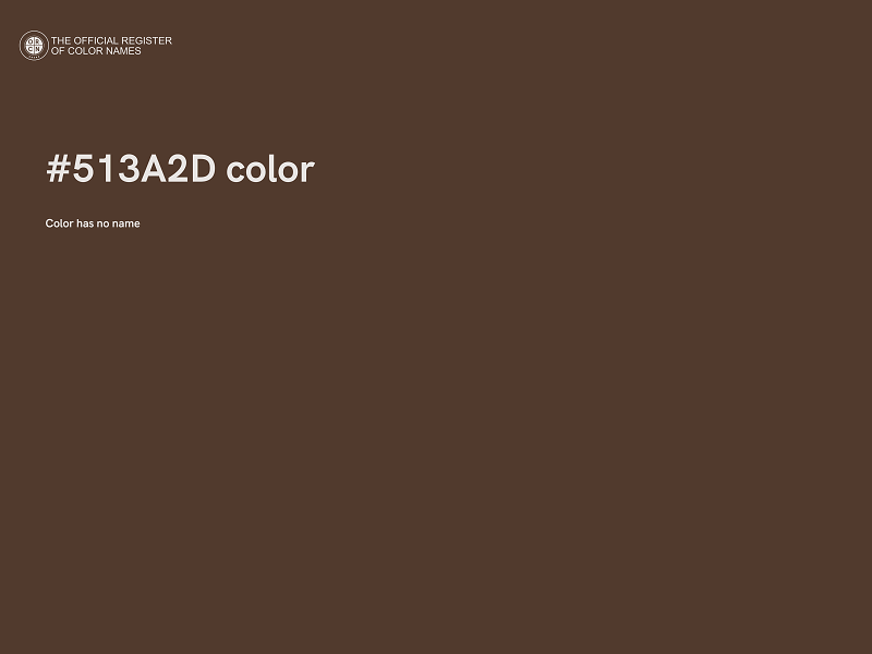#513A2D color image