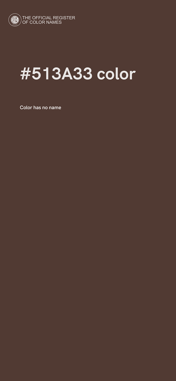 #513A33 color image