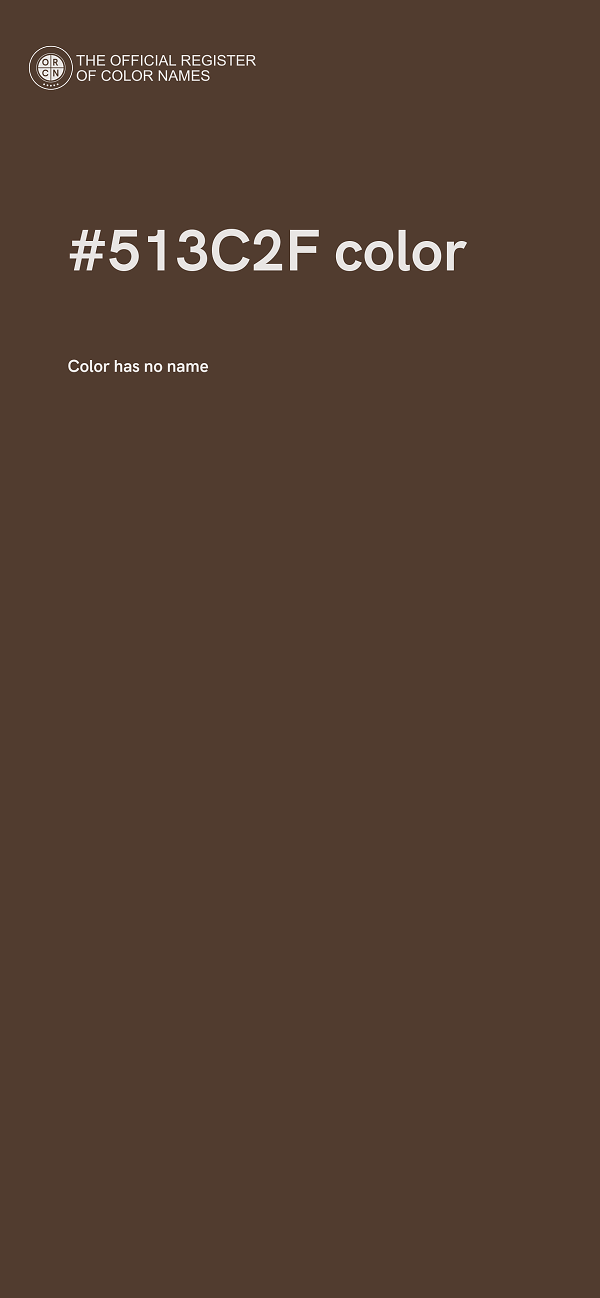 #513C2F color image