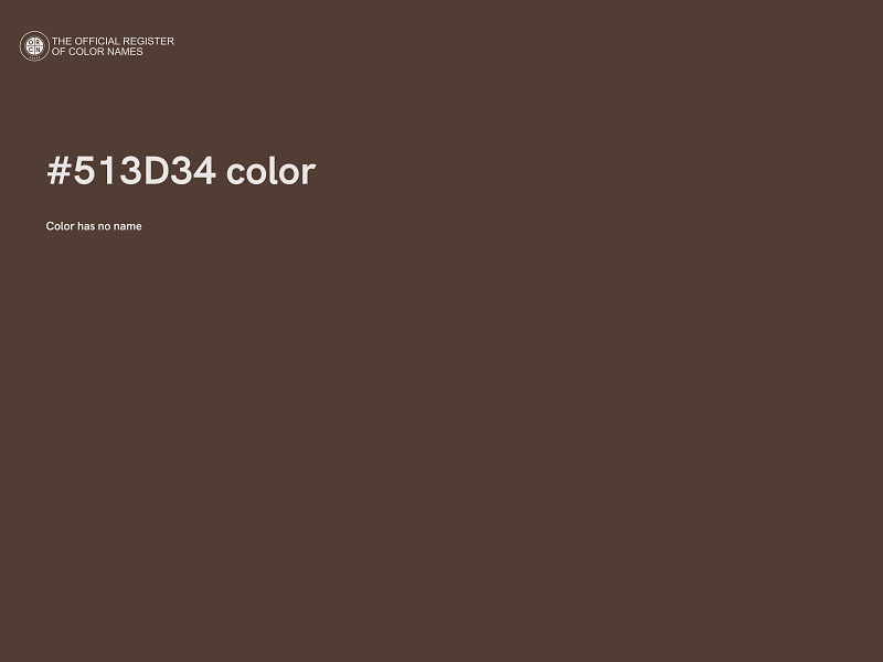 #513D34 color image